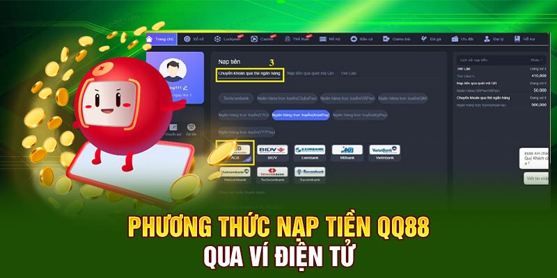Phương thức nạp tiền QQ88 bởi app tài chính 